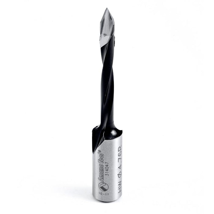 Amana Tool 314047 Carbide Tipped Through-Hole Boring Bit R/H 3/16 Dia x 70mm Long x 10mm Shank