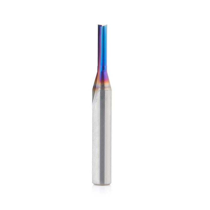 43600-K Solid Carbide Spektra™ Extreme Tool Life Coated Double Straight 'V' Flute Plastic Cutting 1/8 Dia x 1/2 x 1/4 Inch Shank