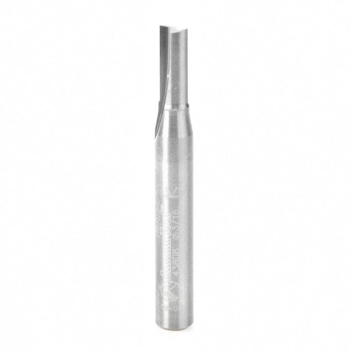 43808 Solid Carbide Straight Plunge 3/16 Dia x 1/2 x 1/4 Inch Shank Router Bit