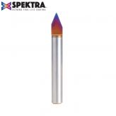 45623-K Solid Carbide 45 Degree Engraving 0.042 Tip Width x 1/4 Inch Shank Signmaking Spektra™ Extreme Tool Life Coated Router Bit