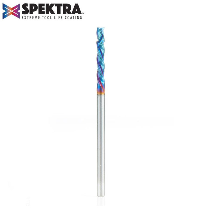 46015-K CNC Solid Carbide Spektra™ Extreme Tool Life Coated Compression Spiral 3 Flute x 1/8 Dia x 13/16 x 1/8 Shank