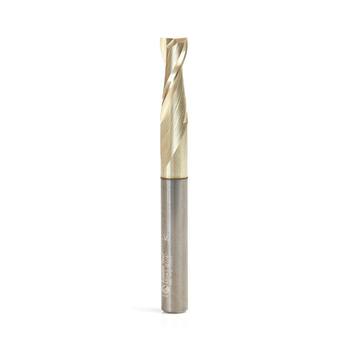 46043 Solid Carbide Up-Cut Spiral 1/4 Dia x 3/4 x 1/4 Shank x 2-1/2 Inch Long Composite, Fiberglass & Phenolic Cutting ZrN Coated Router Bit