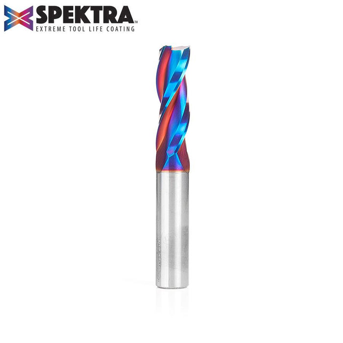 46116-K Solid Carbide Spektra™ Extreme Tool Life Coated Spiral Plunge 1/2 Dia x 1-1/2 x 1/2 Inch Shank Up-Cut ,3-Flute