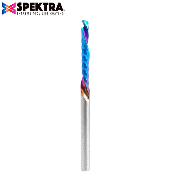 46154-K CNC Solid Carbide Spektra™ Extreme Tool Life Coated Compression Spiral 'O' Flute 1/8 Dia x 7/8 x 1/8 Inch Shank