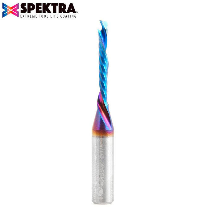 46155-K CNC Solid Carbide Spektra™ Extreme Tool Life Coated Compression Spiral 'O' Flute 1/8 Dia x 7/8 x 1/4 Inch Shank