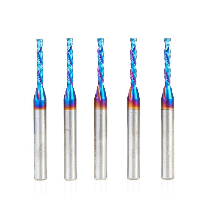 46176-K-5 5-Pack CNC Solid Carbide Spektra™ Extreme Tool Life Coated Compression Spiral 1/8 Dia x 13/16 x 1/4 Inch Shank