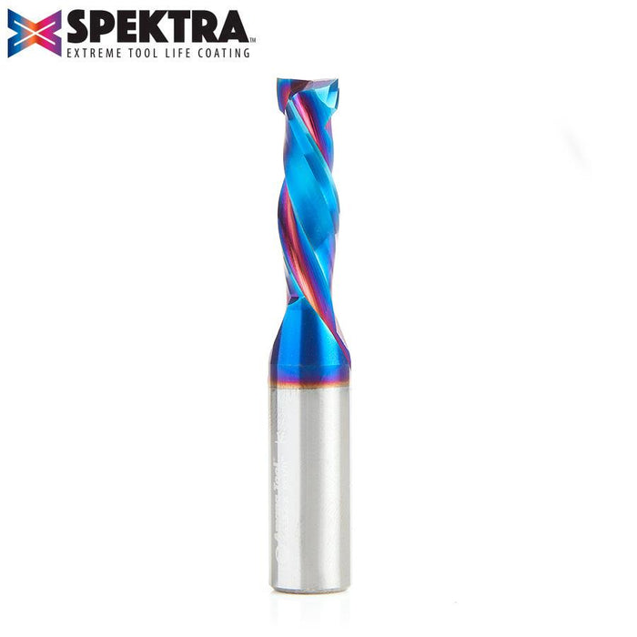 46352-K CNC Solid Carbide Spektra™ Extreme Tool Life Coated Mortise Compression Spiral 3/8 Dia x 1-1/4 Inch x 1/2 Shank