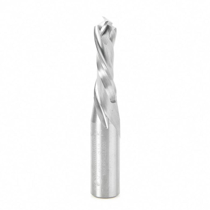 46352 CNC Solid Carbide Mortise Compression Spiral 3/8 Dia x 1-1/4 x 1/2 Inch Shank