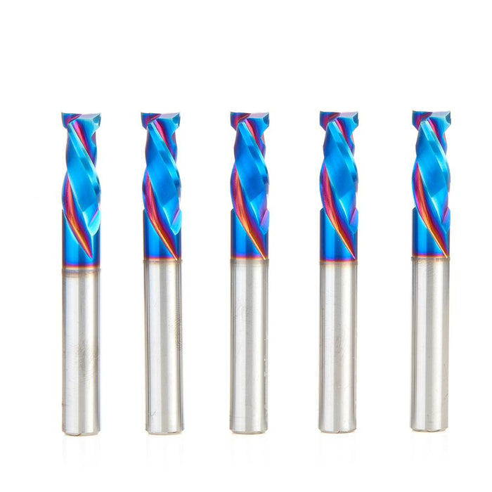 46367-K-5 5 Pack CNC Solid Carbide Spektra™ Extreme Tool Life Coated Mortise Compression Spiral 3/8 Dia x 7/8 Inch x 3/8 Shank