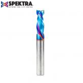 46395-K CNC Solid Carbide Spektra™ Extreme Tool Life Coated Mortise Compression Spiral 3/8 Dia x 1-1/16 Inch x 3/8 Shank
