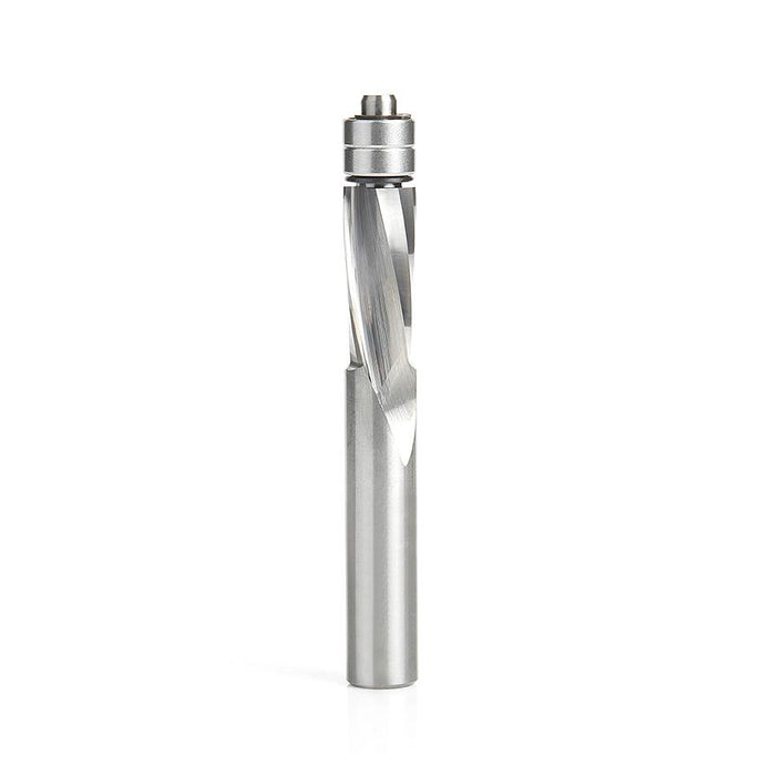 46400 Solid Carbide UltraTrim Spiral 1/2 Dia x 1-1/4 x 1/2 Inch Shank with Double Lower Ball Bearing Down-Cut