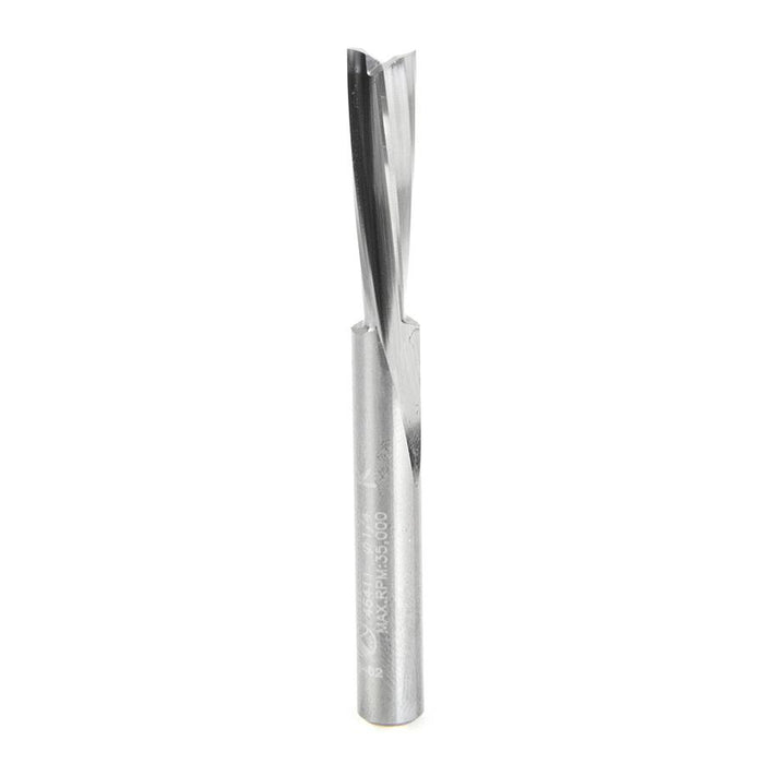 46411 Solid Carbide Slow Spiral O Flute  Acrylic Cutting 1/4 Dia x 1 Inch x 1/4 Shank Down-Cut Router Bit