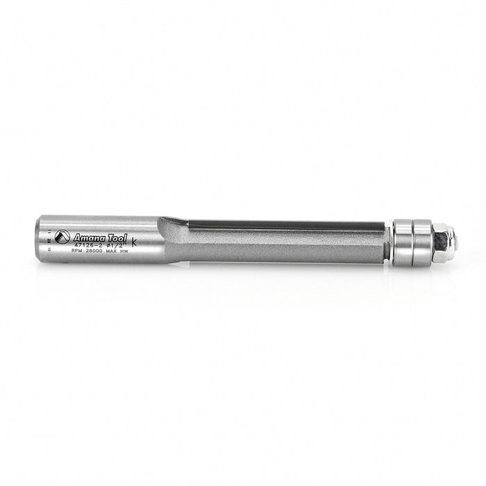 Amana Tool 47126-2 Carbide Tipped Flush Trim 1/2 Dia x 2 Inch x 1/2 Shank with Double Ball Bearings