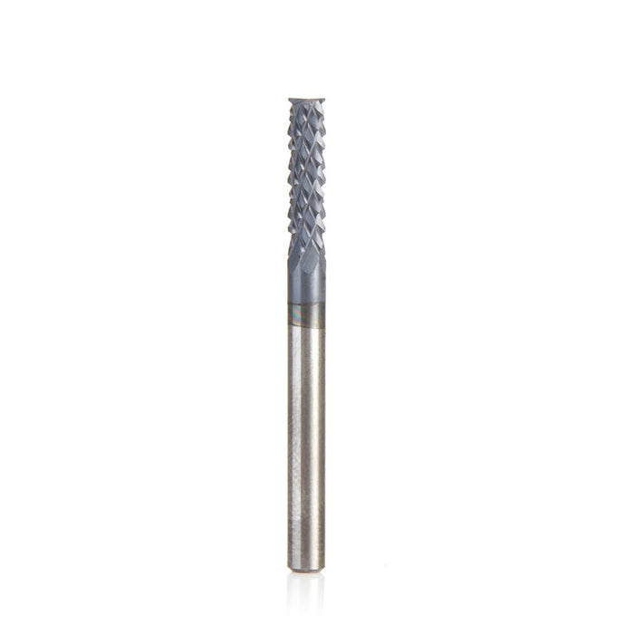 Amana Tool 48050-E High Performance Solid Carbide Mill End Fiberglass and Composite Cutting 1/8 Dia x 1/2 x 1/8 Shank AlTiN Coated Mill End Router Bit