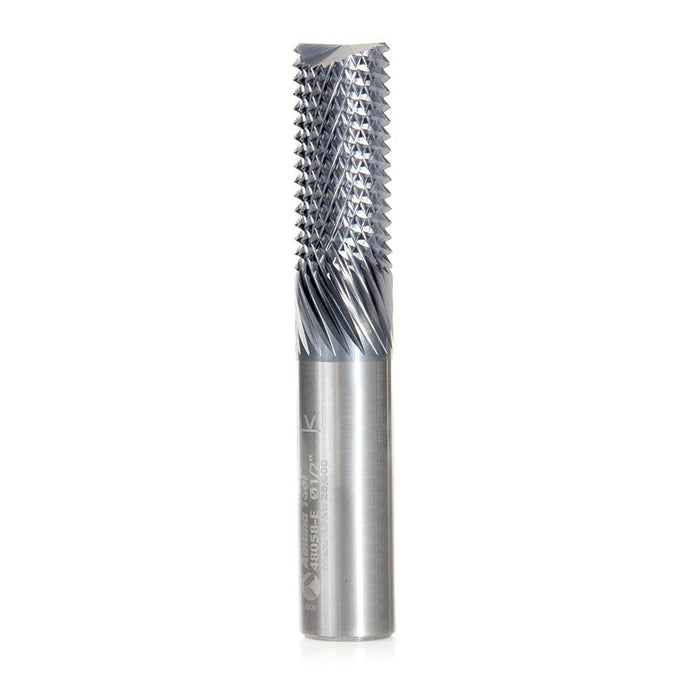 48058-E High Performance Solid Carbide Fiberglass and Composite Cutting 1/2 Dia x 1-1/8 x 1/2 Shank AlTiN Coated Mill End Router Bit