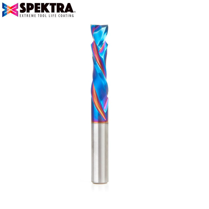 48308-K CNC Solid Carbide Spektra™ Extreme Tool Life Coated Compression Spiral 8mm Dia x 32mm x 8mm Shank