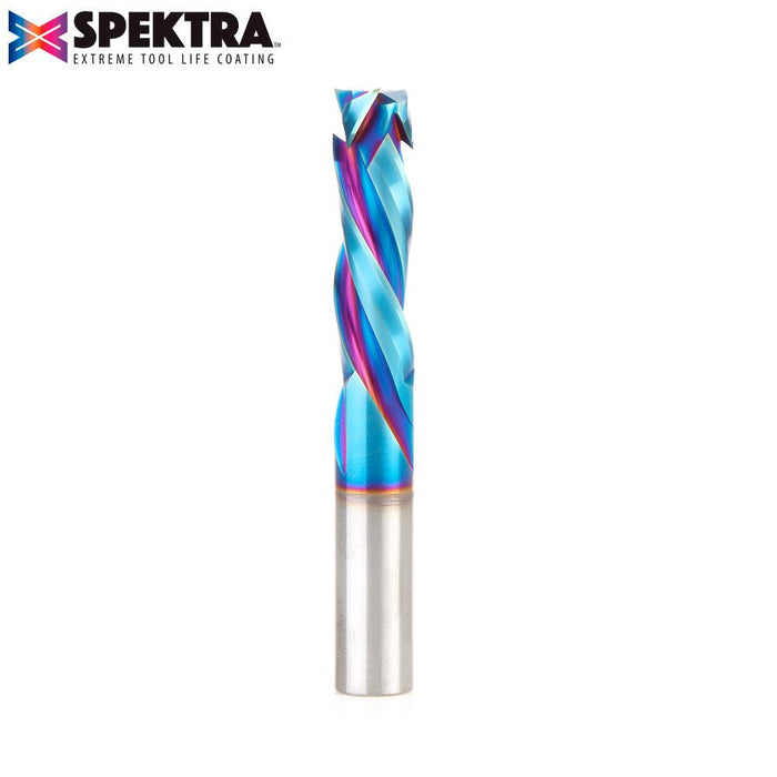 48326-K CNC Solid Carbide Spektra™ Extreme Tool Life Coated Compression Spiral 12mm Dia x 41mm x 12mm Shank