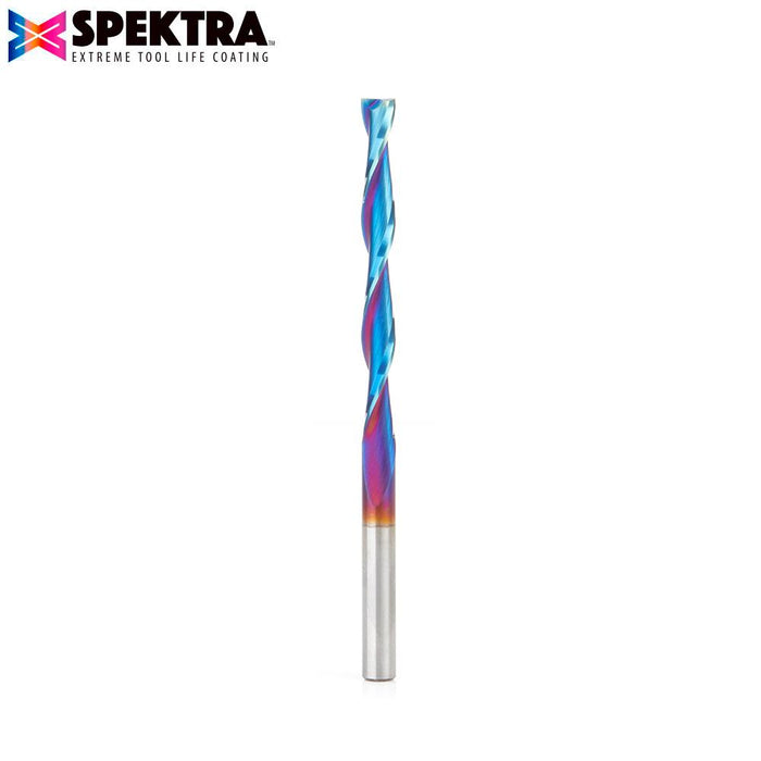 48444-K Solid Carbide CNC Spektra™ Extreme Tool Life Coated Foam Cutting Up-Cut Square End Spiral 6mm Dia x 57mm x 6mm Shank x 100mm Long Router Bit