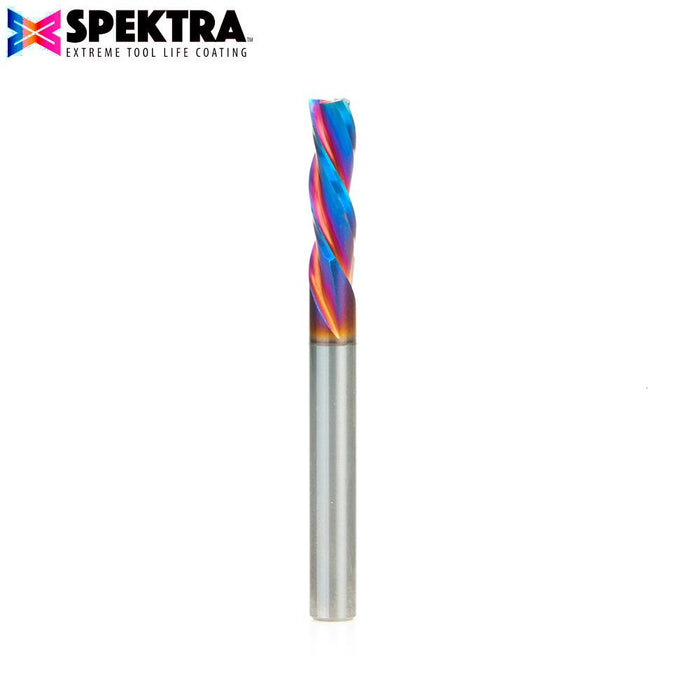 48502-K Solid Carbide Spektra™ Extreme Tool Life Coated Spiral Plunge 6mm Dia x 19mm x 6mm Shank Down-Cut, 3-Flute