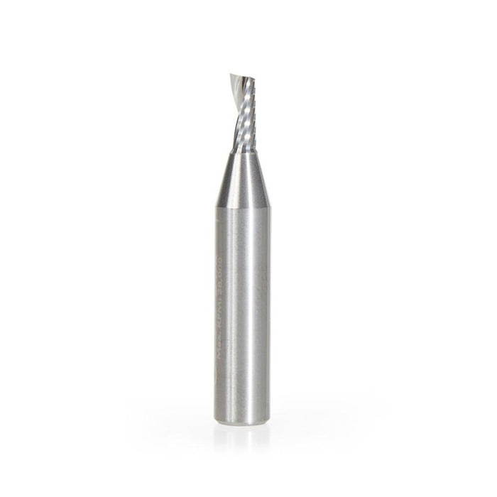 Amana Tool 51373 Solid Carbide CNC Spiral 'O' Single Flute, Aluminum Cutting 1/8 Dia x 5/16 x 1/4 Shank x 1-1/2 Inch Long Up-Cut Router Bit