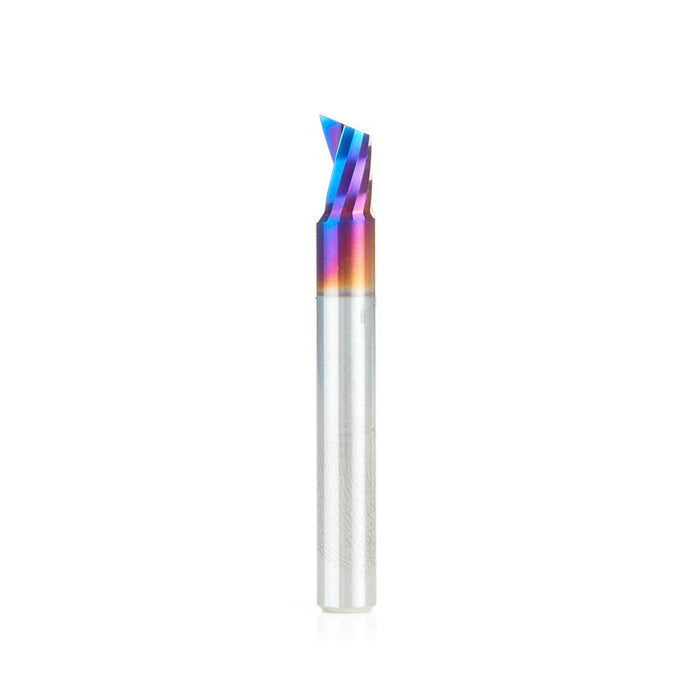 51425-K Solid Carbide CNC Spektra™ Extreme Tool Life Coated Spiral 'O' Flute, Plastic Cutting 1/4 Dia x 3/8 x 1/4 Inch Shank Up-Cut Router Bit