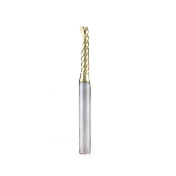 51456-Z Solid Carbide CNC Spiral 'O' Flute, Aluminum Cutting 3/16 Dia x 7/8 x 1/4 Shank Up-Cut ZrN Coated Router Bit