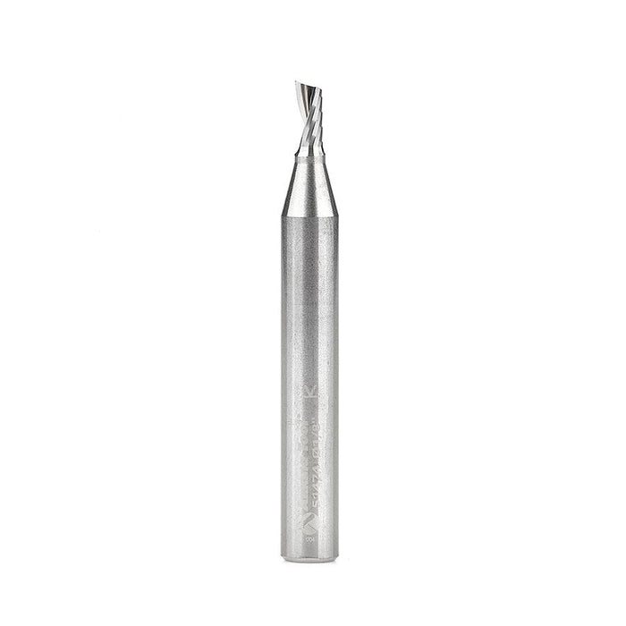 Amana Tool 51474 Solid Carbide CNC Spiral 'O' Single Flute, Aluminum Cutting 1/8 Dia x 1/4 x 1/4 Shank x 2 Inch Long Up-Cut Router Bit