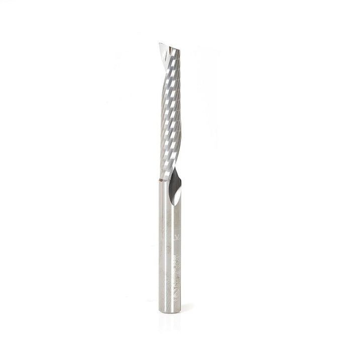 Amana Tool 51476 Solid Carbide CNC Spiral 'O' Flute, Aluminum Cutting 1/4 Dia x 1-1/2 x 1/4 Shank Up-Cut Router Bit