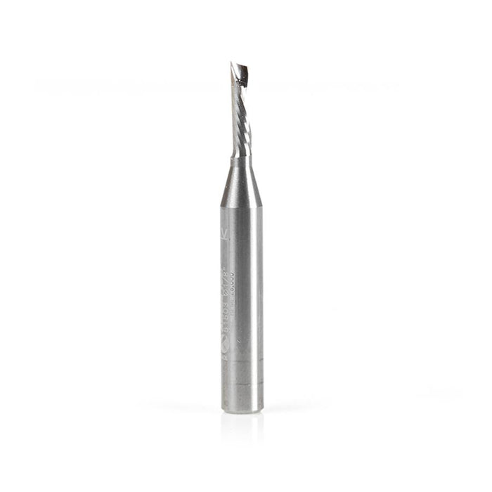 Amana Tool 51503 Solid Carbide CNC Spiral 'O' Flute, Aluminum Cutting 1/8 Dia x 1/2 x 1/4 Shank Down-Cut
