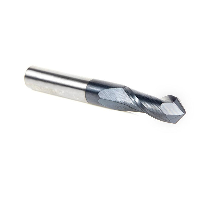 51653 High Performance CNC Solid Carbide 90 Degree 'V' Spiral Drills with AlTiN Coating 2-Flute x 5/16 Dia x 5/32 x 5/16 Shank x 2-1/2 Inch Long Up-Cut Router Bit/End Mill