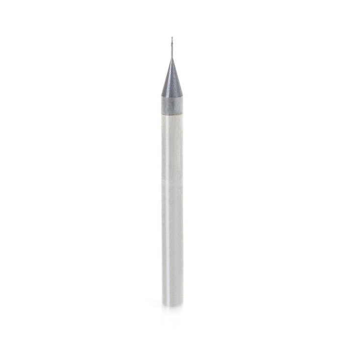 51660 AlTiN Coated CNC Steel, Stainless Steel & Composite Square Mini End Mill 0.010 Dia x 0.030 x 1/8 Shank