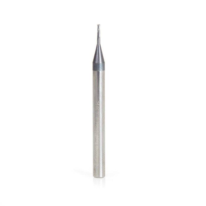 51664 AlTiN Coated CNC Steel, Stainless Steel & Composite Square Mini End Mill 0.030 Dia x 0.090 x 1/8 Shank
