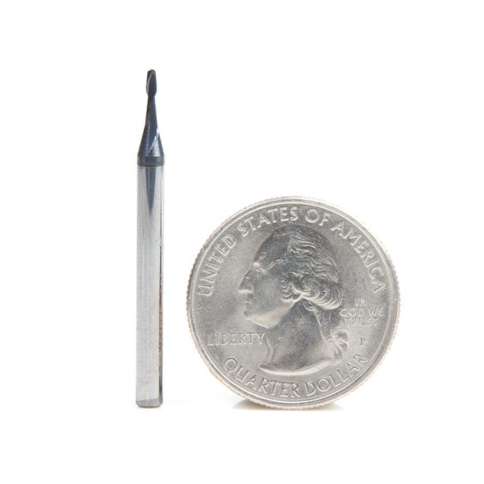 51668 AlTiN Coated CNC Steel, Stainless Steel & Composite Square Mini End Mill 0.050 Dia x 0.174 x 1/8 Shank