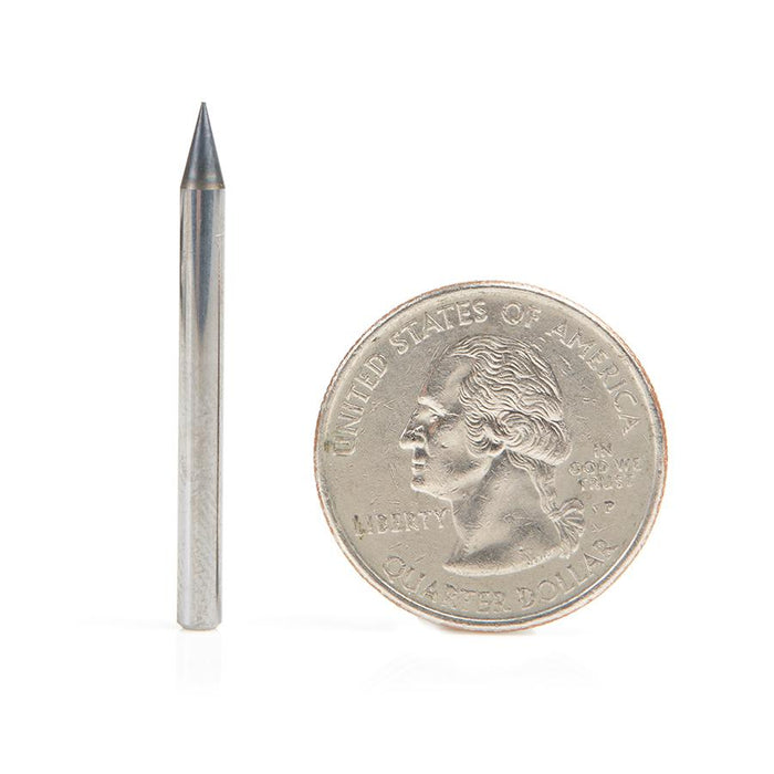 51719 AlTiN Coated CNC Steel, Stainless Steel & Composite Square Mini End Mill 0.010 Dia x 0.030 x 1/8 Shank