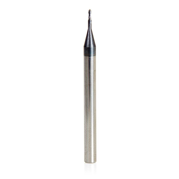 51743 AlTiN Coated CNC Steel, Stainless Steel & Composite Ball End Mini Mill 0.030 Dia x 0.090 x 1/8 Shank