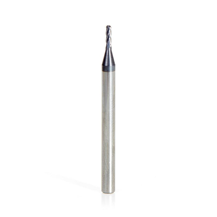 51758 AlTiN Coated CNC Steel, Stainless Steel & Composite Ball End Mini Mill 0.050 Dia x 0.174 x 1/8 Shank