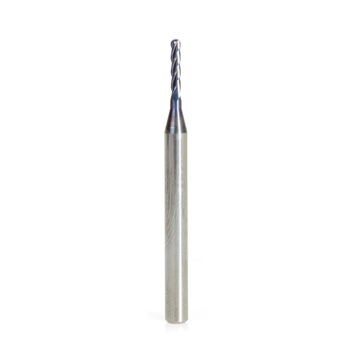 51759 AlTiN Coated CNC Steel, Stainless Steel & Composite Ball End Mini Mill 0.055 Dia x 0.267 x 1/8 Shank