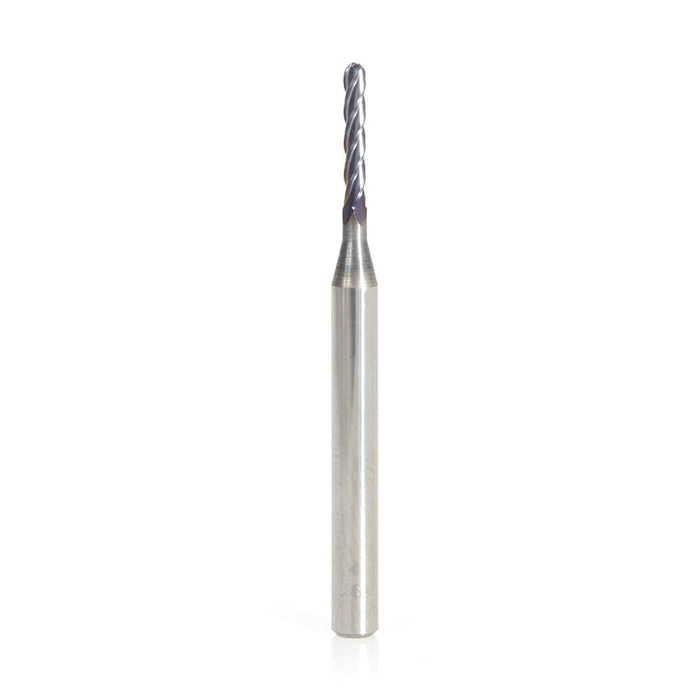 51760 AlTiN Coated CNC Steel, Stainless Steel & Composite Ball End Mini Mill 0.060 Dia x 0.360 x 1/8 Shank