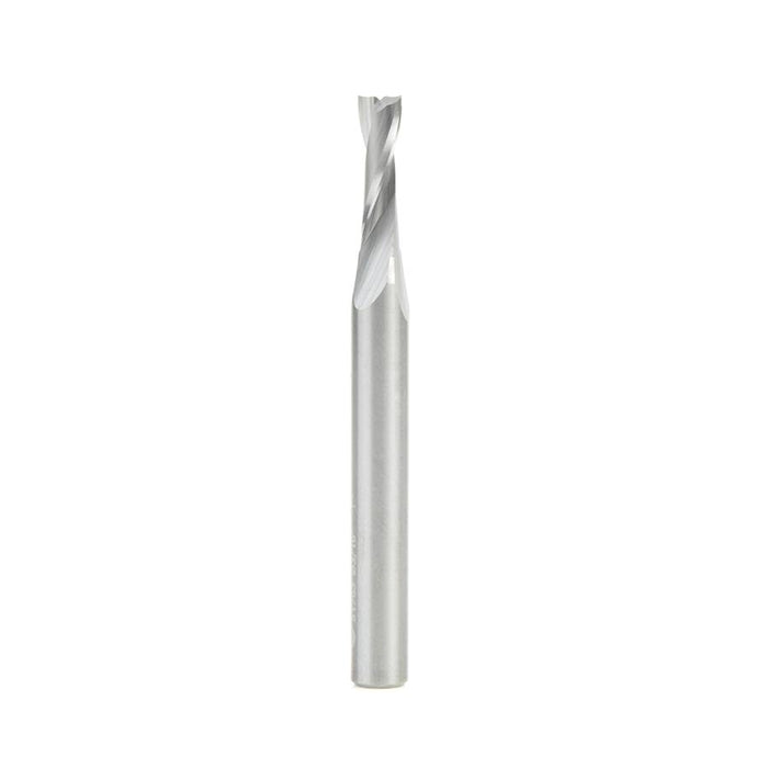 51763 Solid Carbide CNC Spiral Double 'O' Flute, Plastic Cutting 3/16 Dia x 5/8  x 1/4 Shank x 2-1/2 Inch Long Up-Cut Router Bit