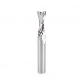 51768 Solid Carbide CNC Spiral Double 'O' Flute, Plastic Cutting 1/4 Dia x 3/4 x 1/4 Shank x 2 Inch Long Up-Cut Router Bit