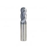 51808 High Performance Solid Carbide CNC Steel, Stainless Steel & Composite Cutting Variable Helix Spiral Ball Nose with AlTiN Coating 4-Flute x 3/4 Dia x 1-1/2 x 3/4 Shank x 4 Inch Long Up-Cut Router Bit/End Mill