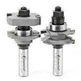 55436 Carbide Tipped Adjustable Ogee Instile and Rail System 1-5/8 Dia x 5/8 to 1-1/8 x 5/32 Radius x 1/2 Inch Shank Set