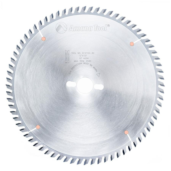 612720-30 Carbide Tipped Cut-Off and Crosscut 12 Inch Dia x 72T ATB, 10 Deg, 30mm Bore