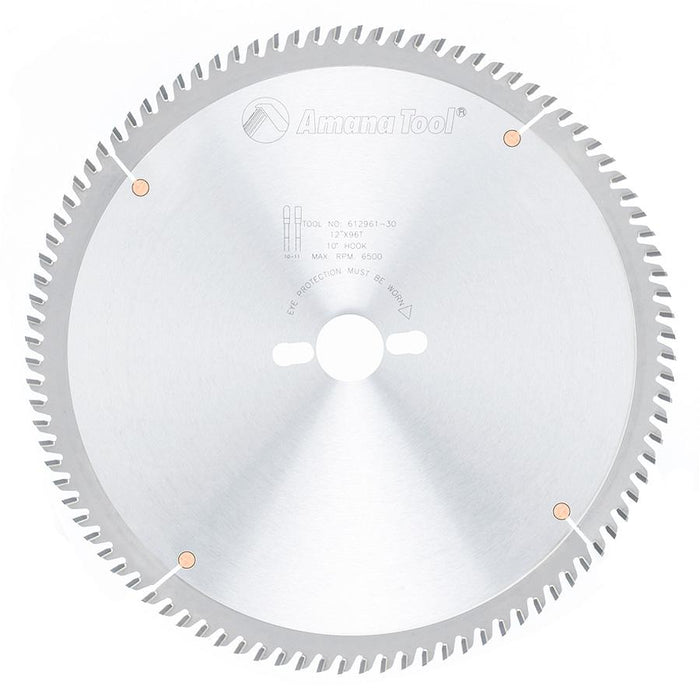 612961-30 Carbide Tipped Fine Cut-Off and Crosscut 12 Inch Dia x 96T TCG, 10 Deg, 30mm Bore