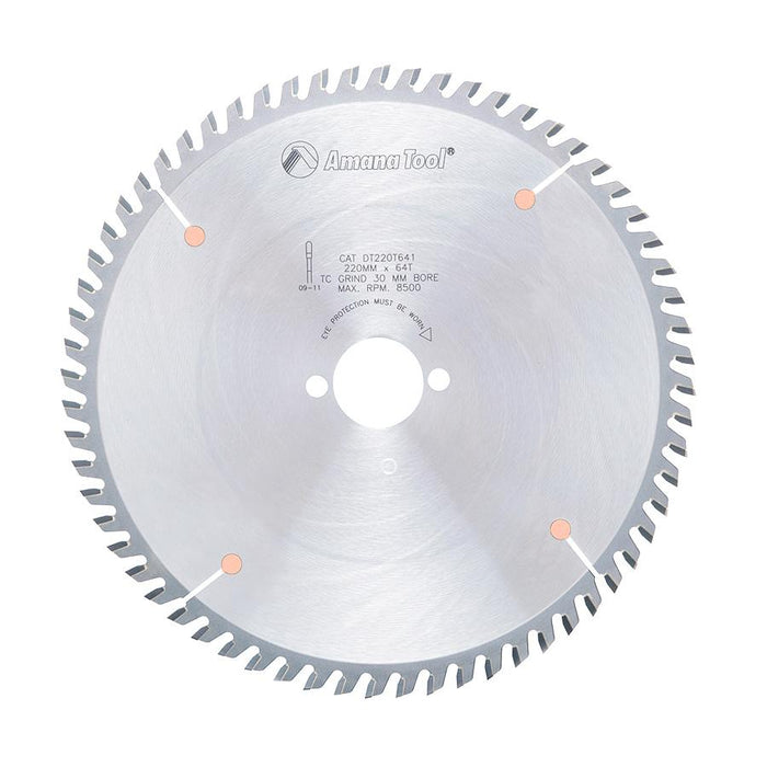 DT220T641 Carbide Tipped Ditec Holz-Her General Purpose 220mm Dia x 64T TCG, 10 Deg, 30mm Bore