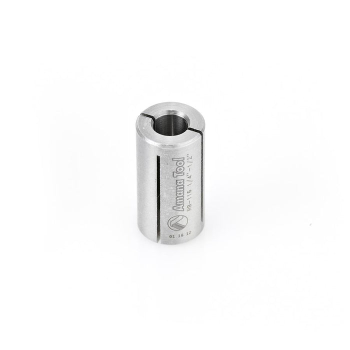 RB-116 High Precision Steel Router Collet Reducer 1/2 Overall Dia x 1/4 Inner Dia x 1 Inch Long
