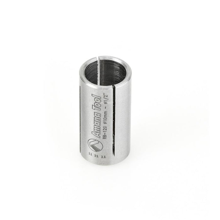RB-120 High Precision Steel Router Collet Reducer 1/2 Overall Dia x 10mm Inner Dia x 1 Inch Long