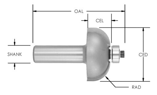 CARBIDE TIPPED FORM ROUTER BITS