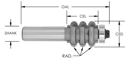 CARBIDE TIPPED FORM ROUTER BITS