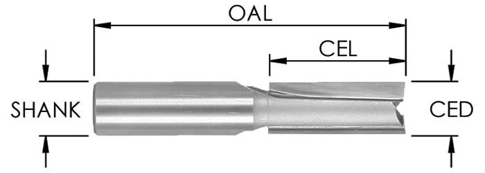 Southeast Tool C/T 2-Flute Straight  - SE1072